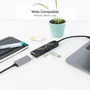 Nanocable Hub USB-C 3.0 4 en 1 con 2 puertos USB-A 3.0, USB-C PD y HDMI - Carcasa de Aluminio, Cable 0.15m